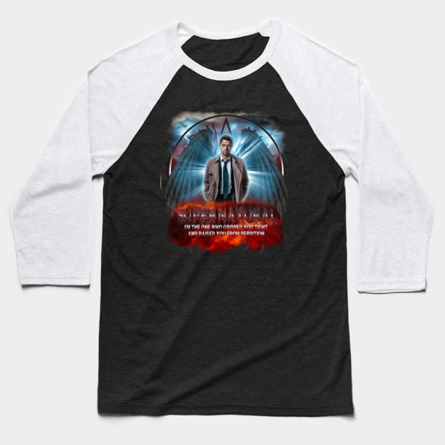 Supernatural I'm the one who gripped you tight and raised you from Perdition Baseball T-Shirt by Ratherkool